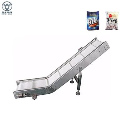 Inclined Industry Output Belt Food Grade Stainless Steel Take-off Conveyor