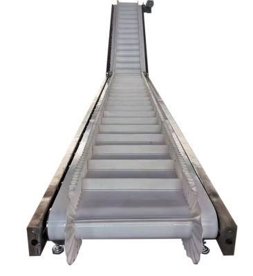 Stainless Steel Potato Chips Climbing Belt Conveyor/Inclined Belt Coneveyor
