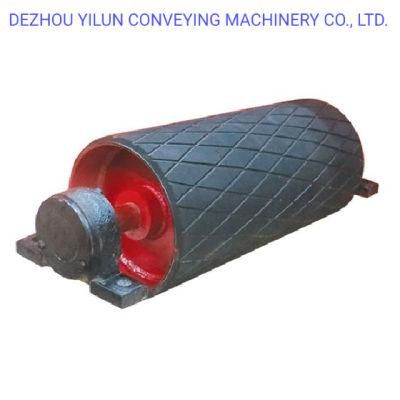 Manufacturer Rubber Lagging Steel Conveyor Drum Pulleys for Export