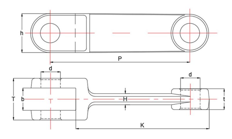 Plywood Box Wanxin/Customized Forged P2-80-290 Conveyor Chain with ISO Approved