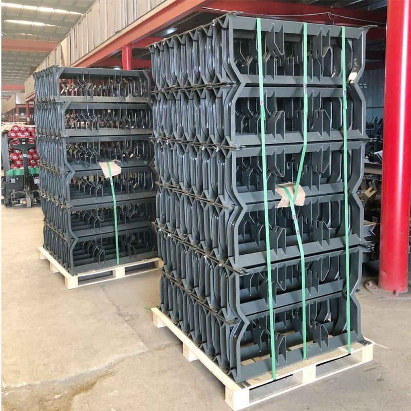 Td75 Standard Mining Conveyor System Metal Angle Bracket Return Steel Roller Frame