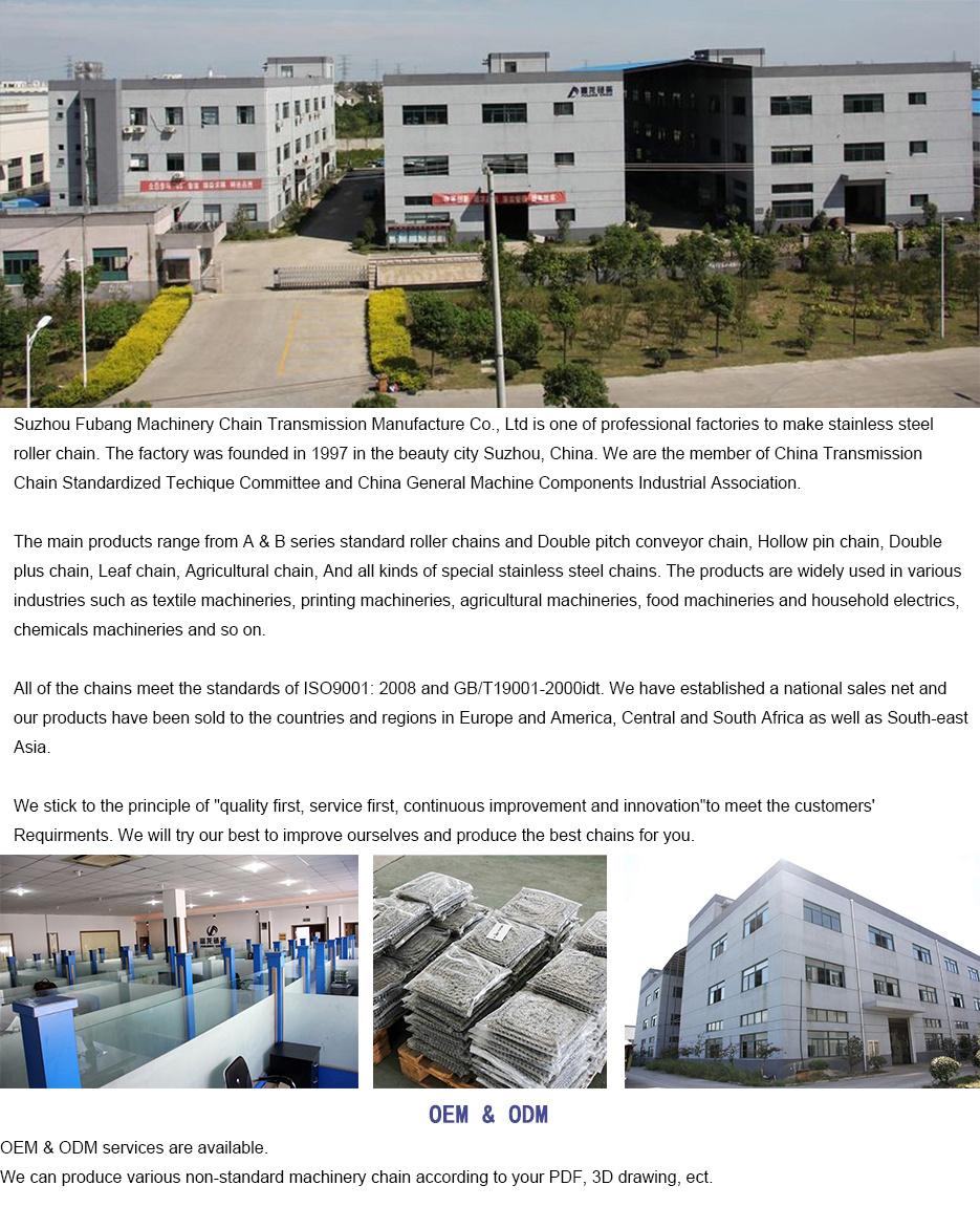 Expert Manufacturer High Abrasion Corrosion Stainless Steel Lumber Conveyor Chain 3939 Series