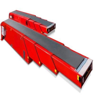 20 Feet Stock Carton Container Loading Unloading Conveyor Extendable Telescoping Belt Conveyor