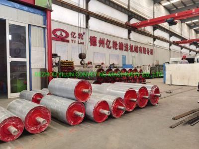 Heavy Duty Motor Drum Drive Roller Rubber Steel Roller for Mining Belt Conveyor System for Transportation