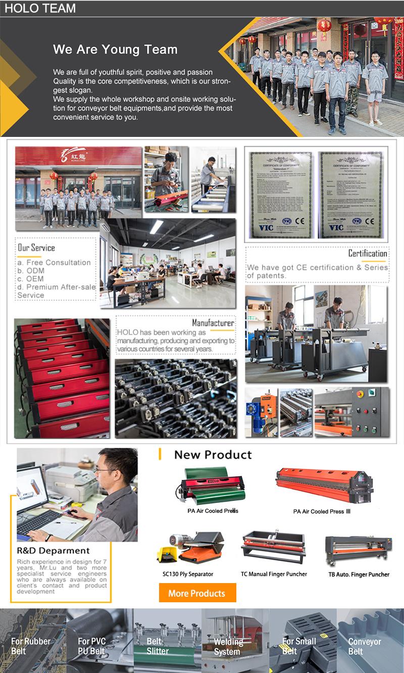 Holo Water Cooling Hot Press Machine for PVC PU Pconveyor Belt