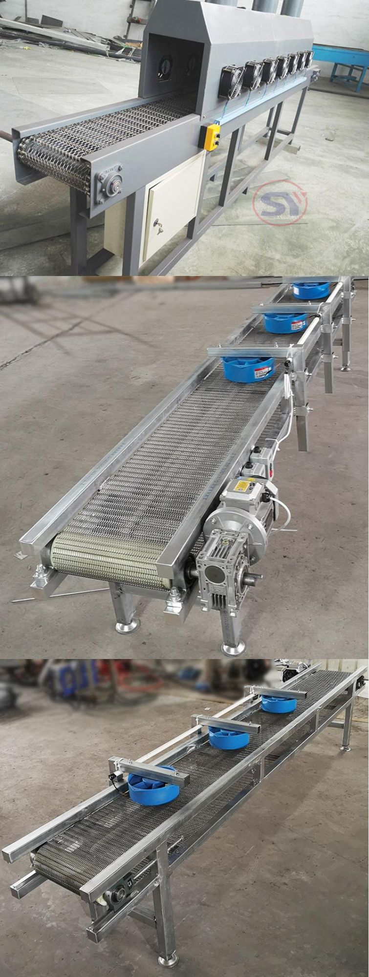 Modular Belt Wire Mesh Conveyor for Cosmetic Bottles Sealing and Transportation