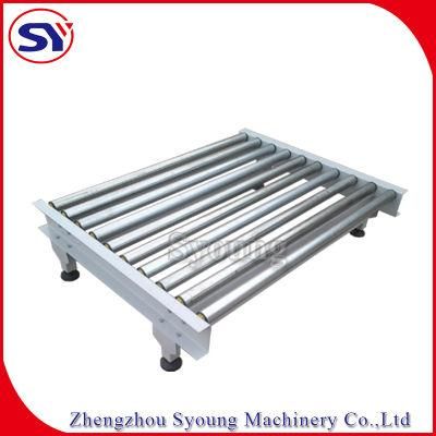 Rubber Coated Steel Roll Table Motorised Roller Conveyor for Airport Safety Inspection