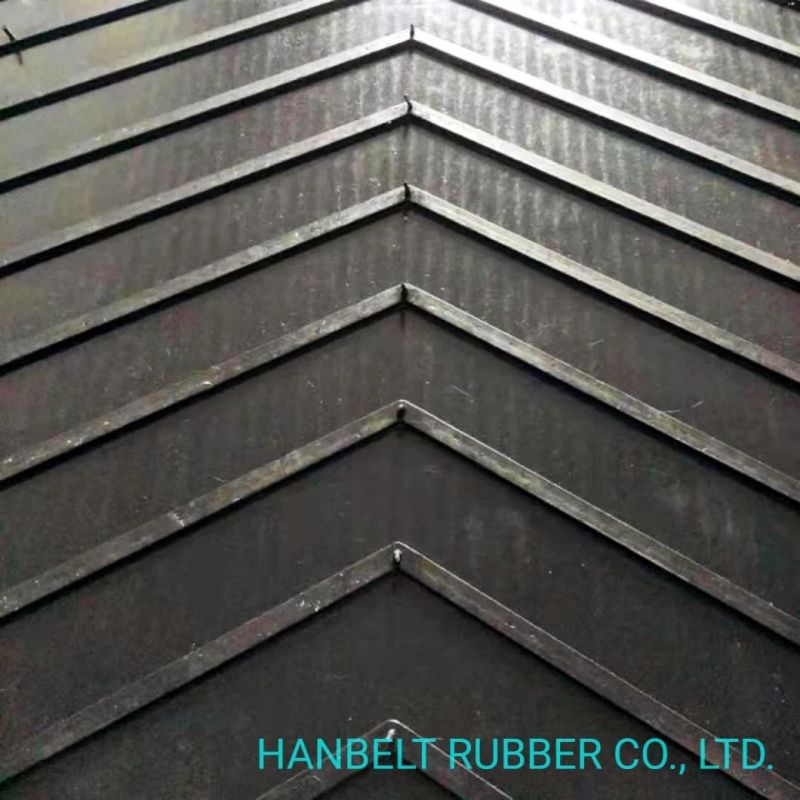 Hot Sale Flame Resistant Ep Chevron Pattern Rubber Conveyor Belt