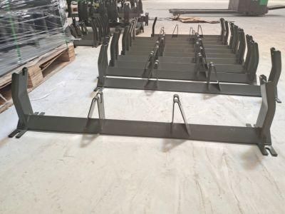 Mining Belt Electric Spray Painting Steel Trough Conveyor Roller Frame