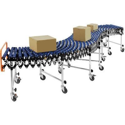 Telescopic Roller Conveyor for Loading Boxs / Cartons / Tires / Sacks
