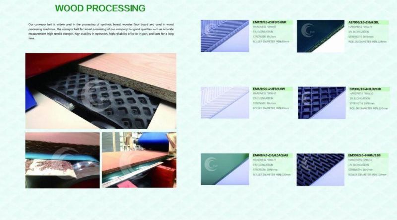 5.0mm conveyor belt PVC material for wood