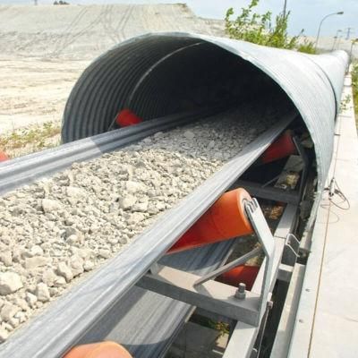 Troughed Belt Conveyor for Conveying Aggregate in Cement Industry