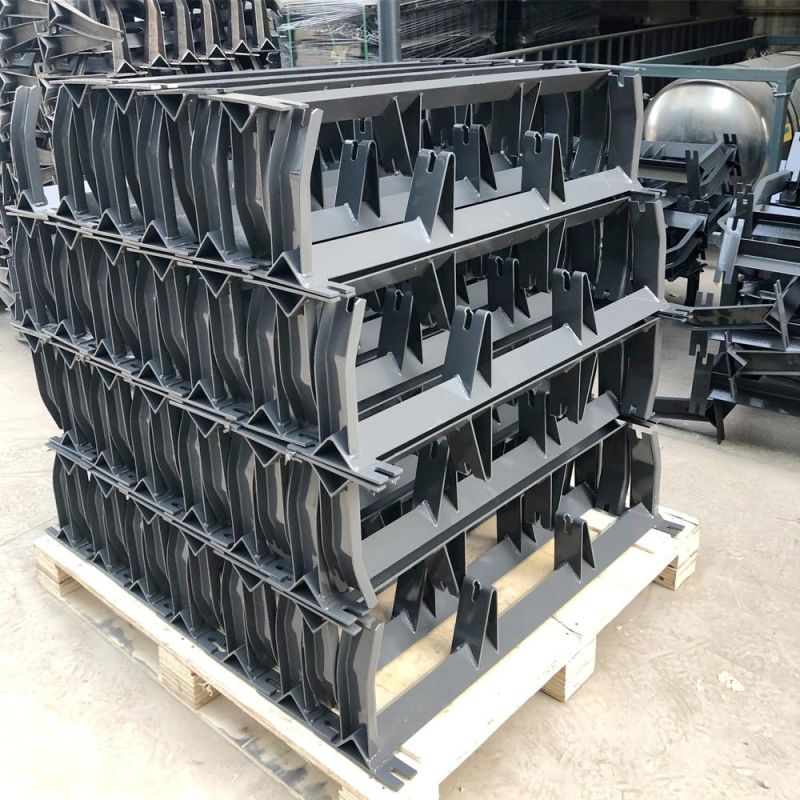 500mm Belt Width Metal Carrying Conveyor Pipe Roller Stand Frame for Sale