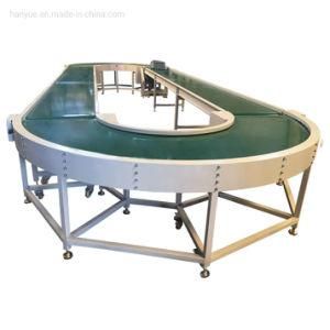 Round Shape Design with Flexible Turning for Airport Use Conveyor Belt
